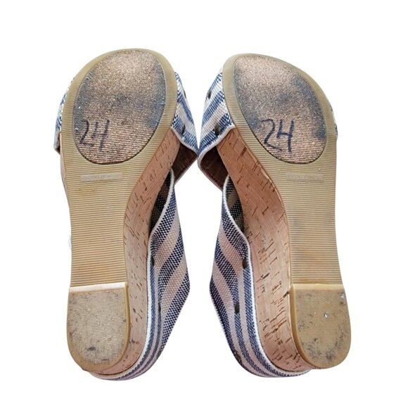 Lucky Brand Size 8M, Miller 2 American Blue & Natural Elastic Crossover Cork - Picture 6 of 9